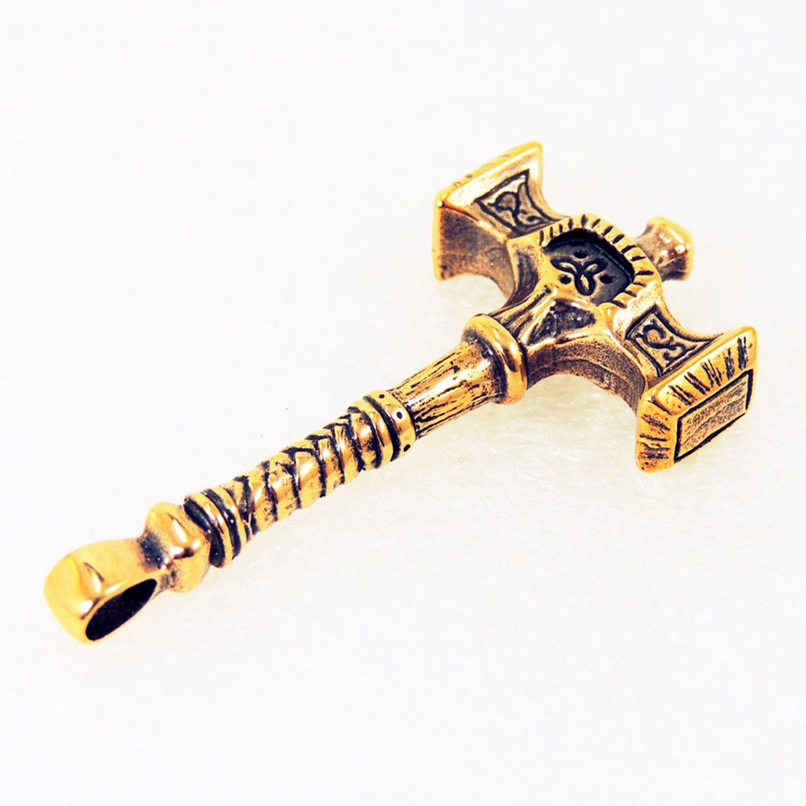 Amulet Pendant Thor's Hammer With Triglav Talisman Etsy