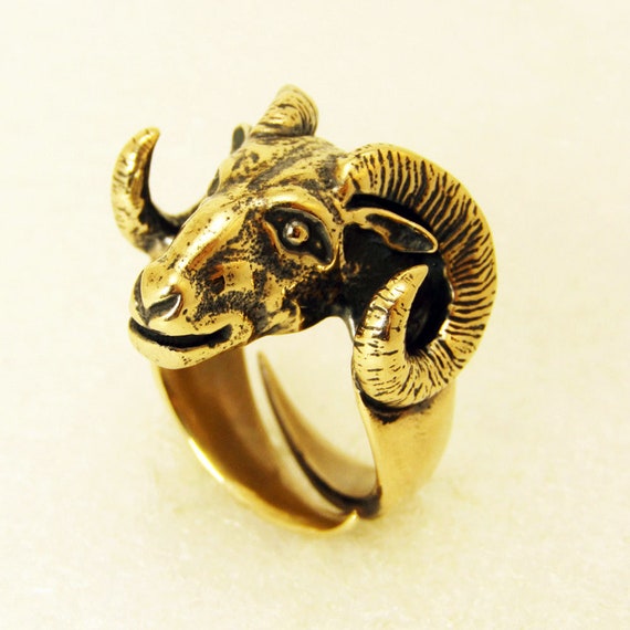 bague or tete belier bague or tete belier
