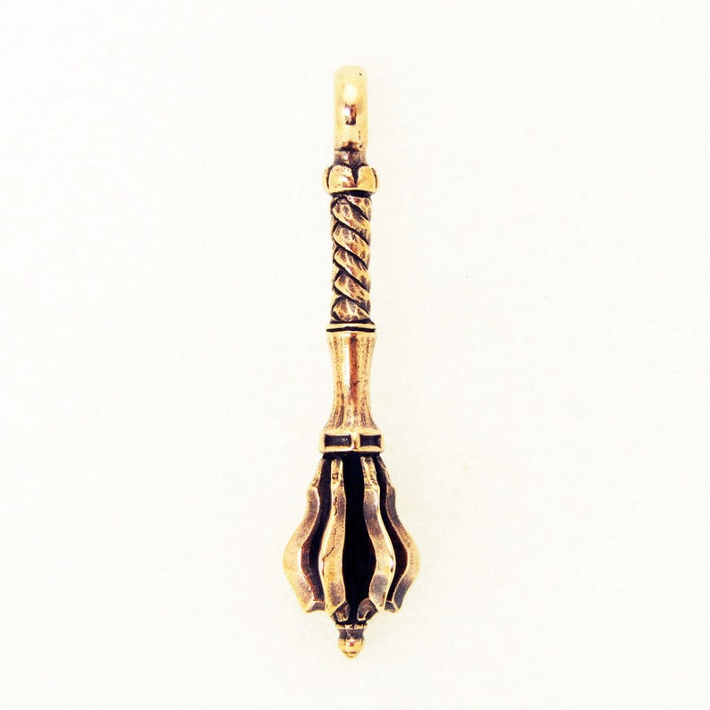 Mace Pendant Weapon Keychain Bronze Charm Etsy