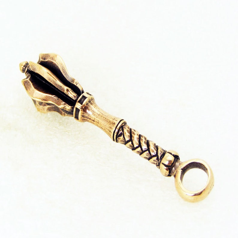 Mace Pendant Weapon Keychain Bronze Charm Etsy