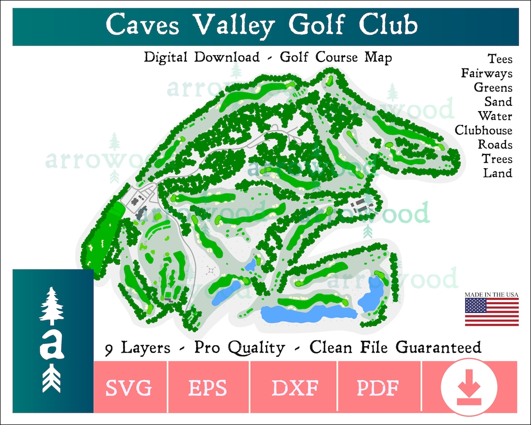 Caves Valley Golf Club Owings Mills, MD Digital Download Golf Course