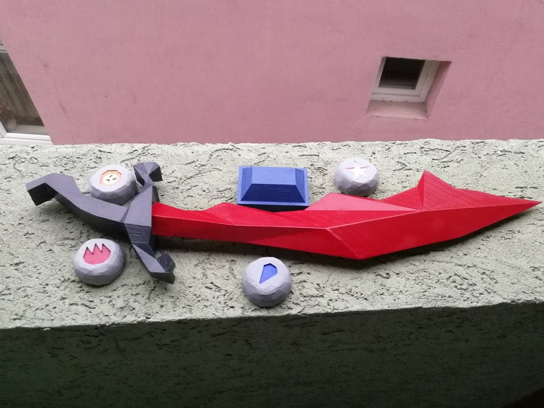 Runescape Dragon Scimitar Gift for him OSRS 3D Printed | Etsy