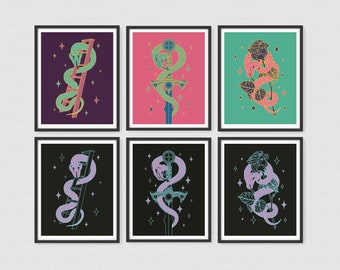 Mystical Snake Prints - 8" x 10" (Choice of a Single Print)