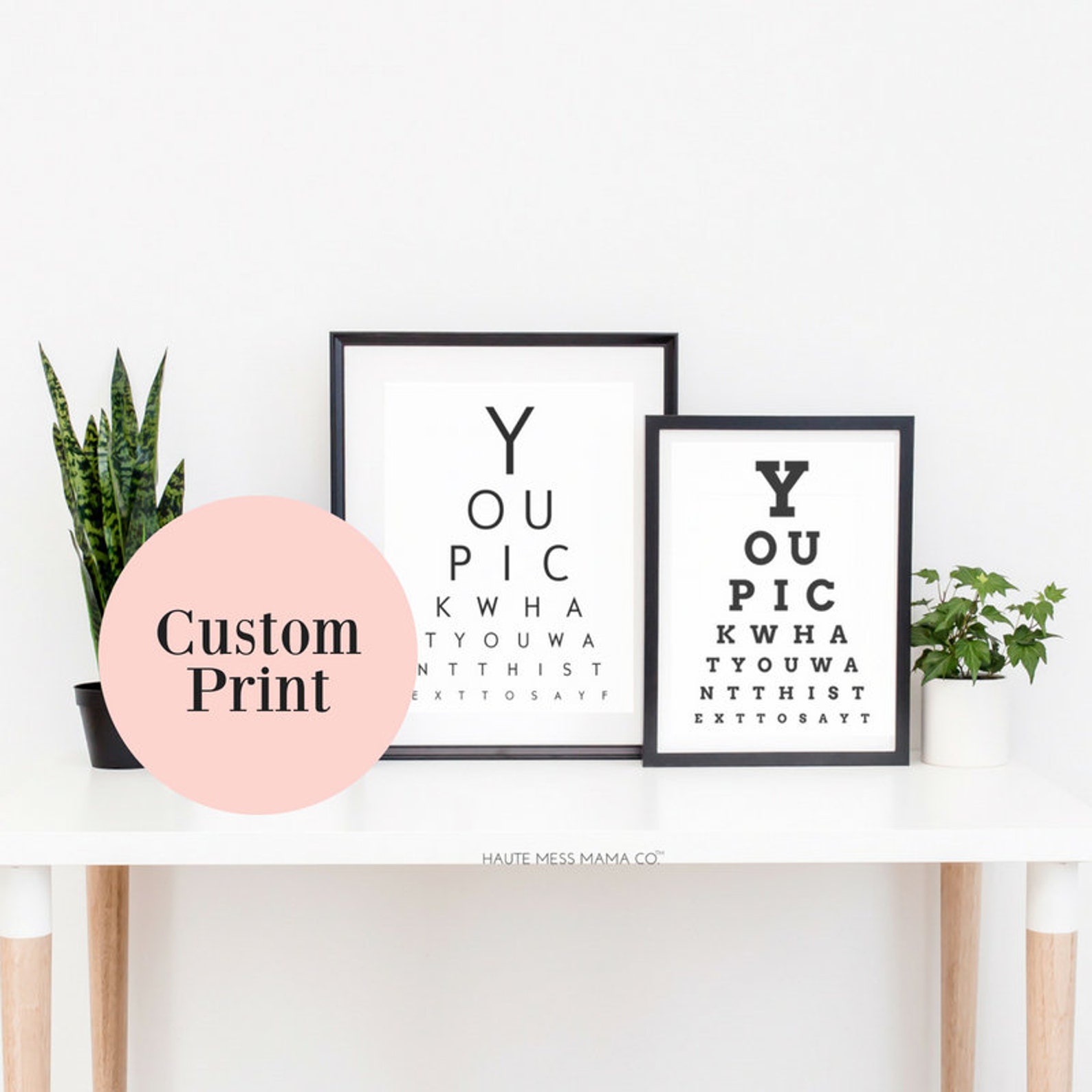 Personalized Eye Chart Custom DIGITAL Print Made to Order Etsy UK