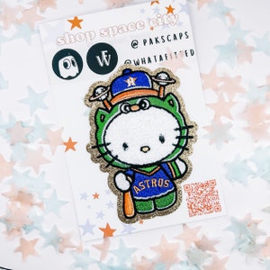 Kitty verkleed als Orbit Patch | Houston Astros | Honkbal | Mascotte | Wereldkampioenen