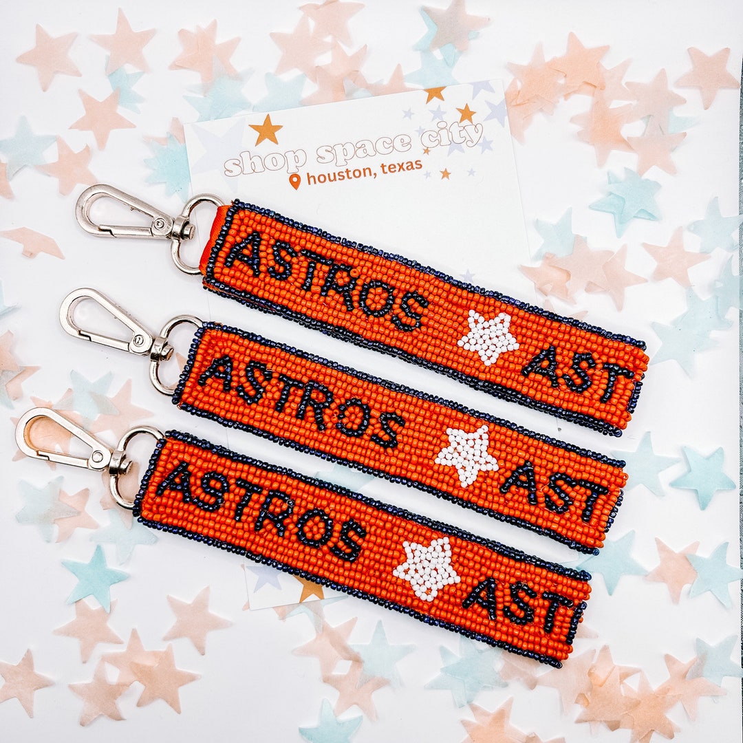 Houston Astros Beaded Wristlet Keychain Purse Bag MLB Etsy