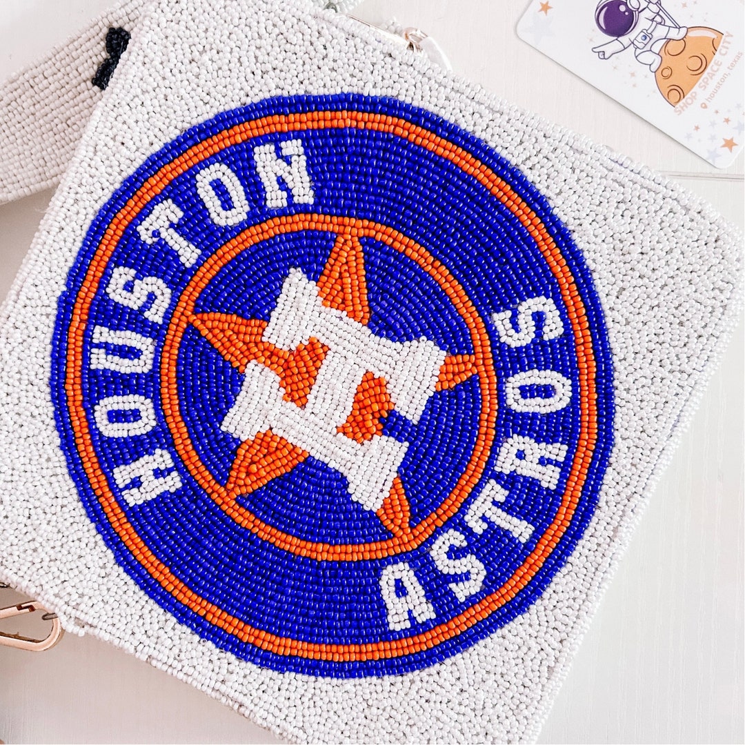 Houston Astros Hand Beaded Purse Houston Astros Bag Double Sided Design Houston Astros
