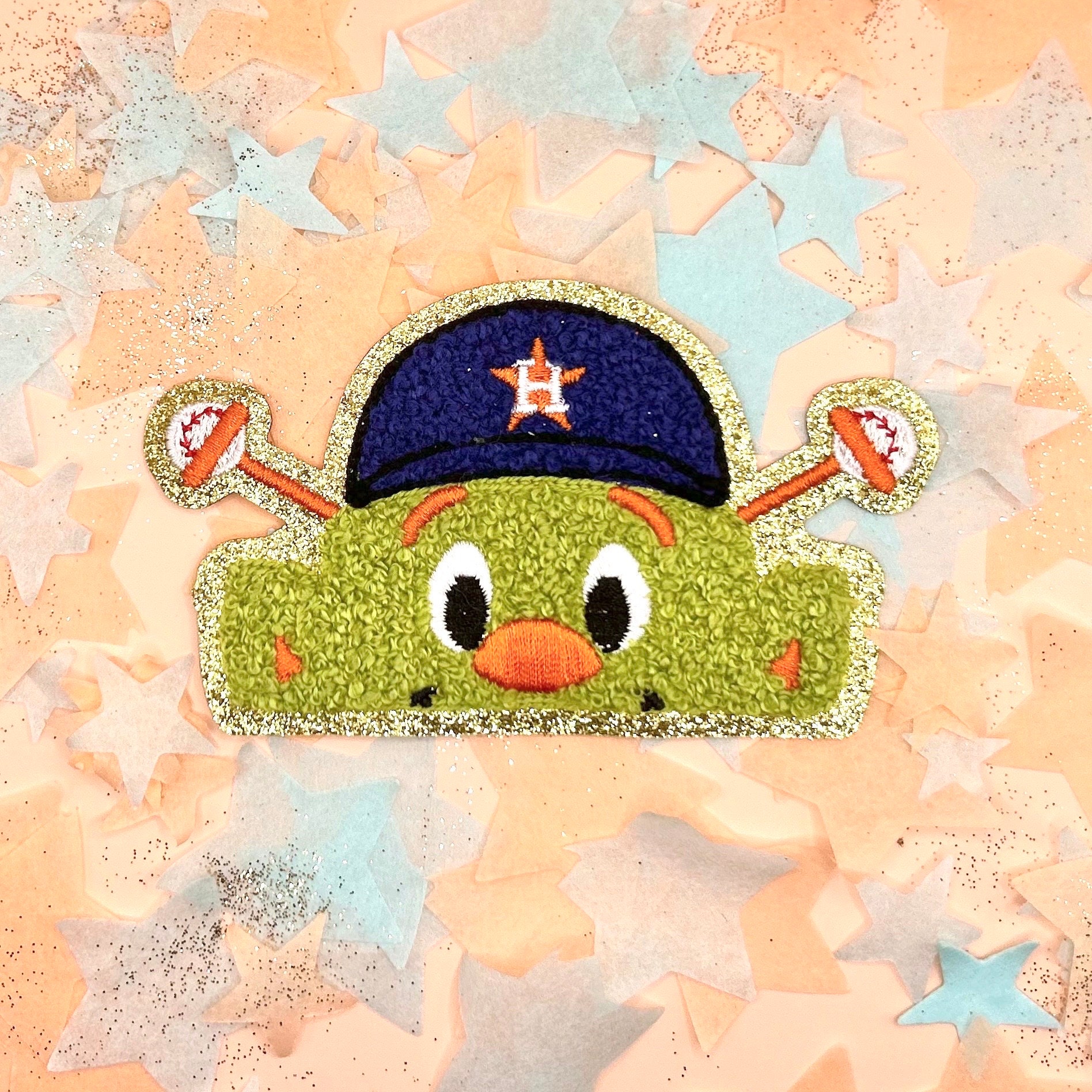 Orbit Patch Houston Astros Baseball Mascot 