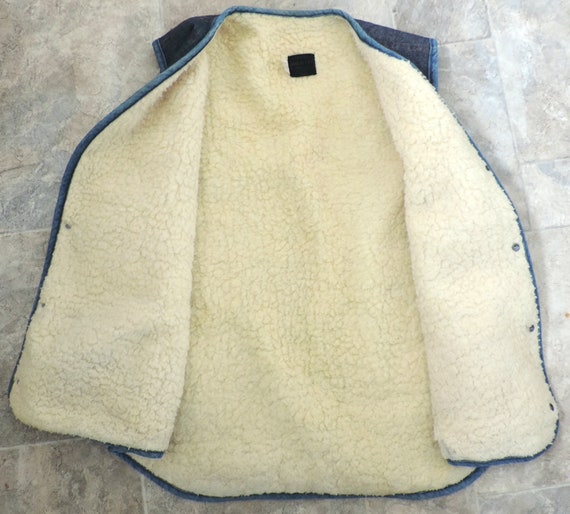 Vintage 80s Sears Roebucks Sherpa Lined Cotton De… - image 2