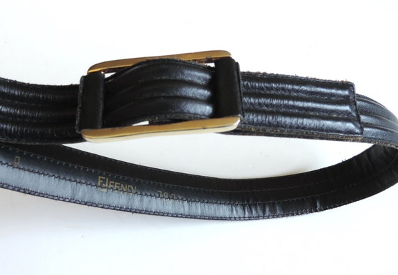 authentic black fendi belt