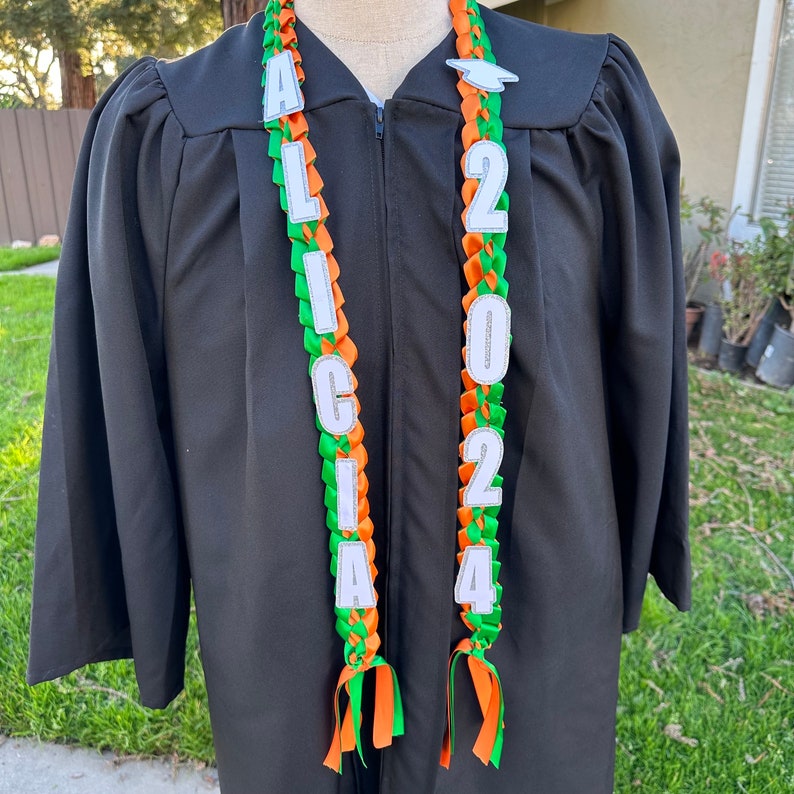 Graduation lei with name and year 2024 image 9