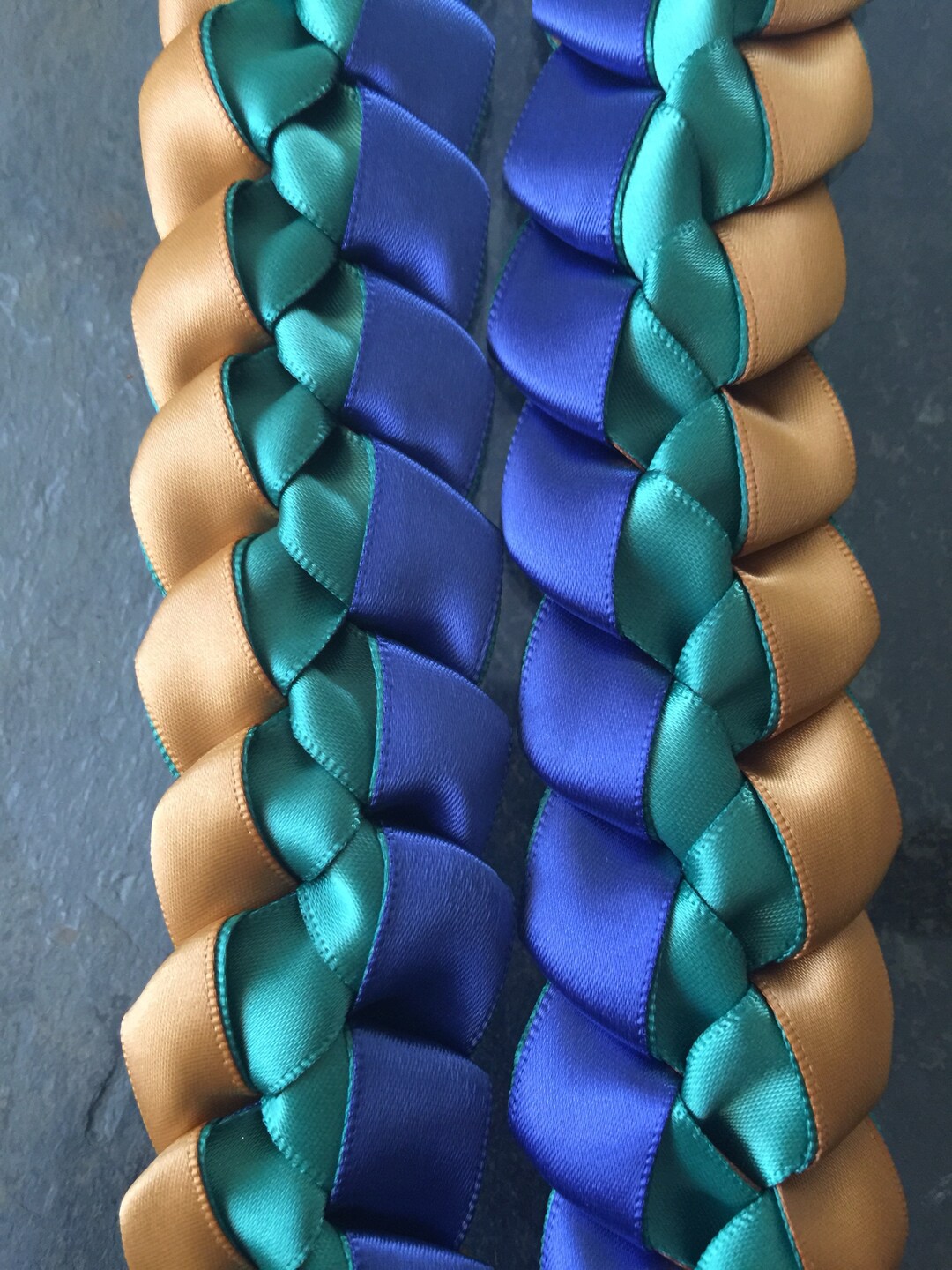 Triple Color Ribbon Tri Color Ribbon Graduation Lei - Etsy
