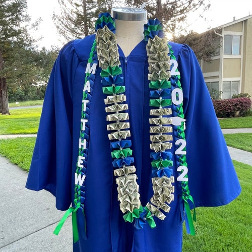 Personalized Ribbon Lei Graduation Lei Graduation Promotion Etsy