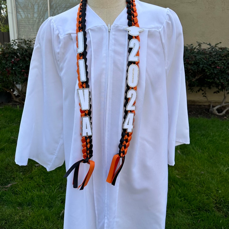 Graduation lei with name and year 2024 image 2