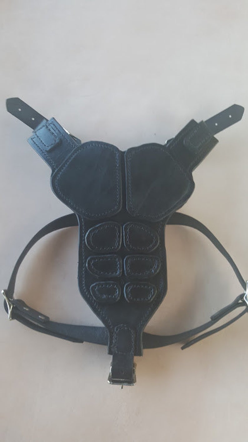 Leather Dog Harness Dog Armor Leather Harness Custom Hand Etsy