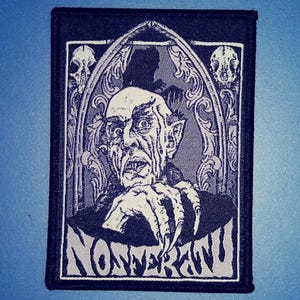 PATCH - NOSFERATU - Horror, gothic, vampire, Woven iron-on patch 3x4&quot;