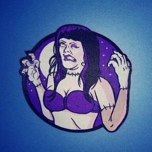 PATCH - "Man Made Date" - Frankenhooker - woven, iron on patch
