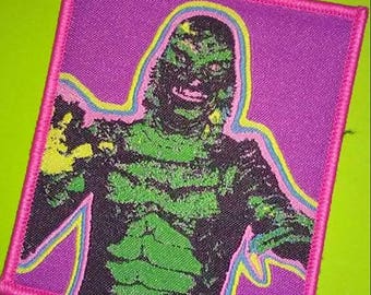 Creature from the Black Lagoon WOVEN PATCH - Horror, Halloween, Monster - vintage design