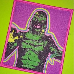Creature from the Black Lagoon WOVEN PATCH - Horror, Halloween, Monster - vintage design