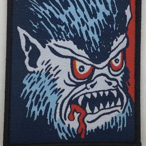 WEREWOLF Woven PATCH - The Wolfman, Horror, Halloween, Monster - comic / cartoon / vintage design