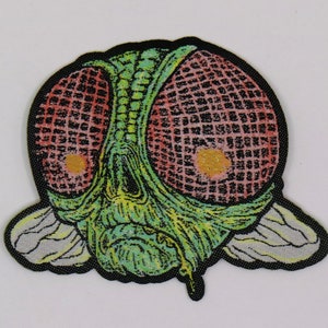 PATCH - Dead FLY - HORROR, monster, zombie, creepy - Woven / die cut / iron on