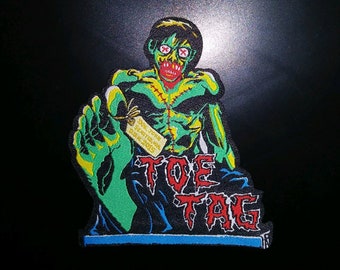 PATCH - TOE TAG - The Accused A.D. woven, iron on, crossover, thrash, punk, band