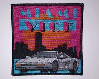 PATCH - Miami Vice - woven sew on - 80s TV action