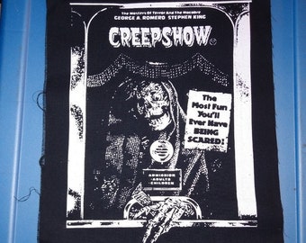 BACK PATCH - Creepshow - canvas screen print - horror cult movie - George Romero / Stephen King