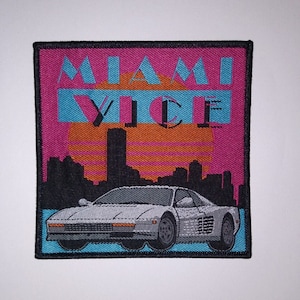 PATCH - Miami Vice - woven sew on - 80s TV action