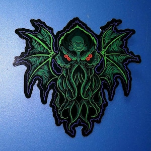 AUTOCOLLANT - Cthulhu - HORREUR / Monstre, H.P. Lovecraft, découpe - Création Hag Cult