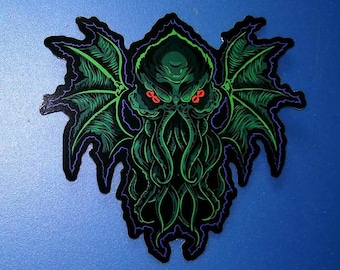 STICKER - Cthulhu - HORROR / Monster, H.P. Lovecraft, die cut - Art by Hag Cult