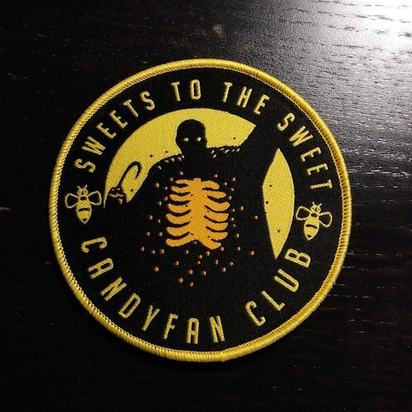 PARCHE - Insignia del club de fans de CANDYMAN (tejida) - Película de terror Clive Barker Candy Man