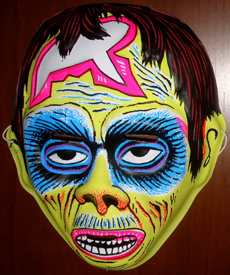 Vintage Phantom of the Opera style Halloween Mask Ben Cooper Etsy