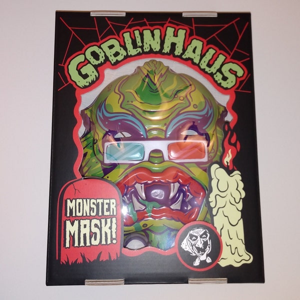 GOBLINHAUS Masks “Creature Feature” (BOXED) - vintage style plastic Halloween mask / Ben Cooper type