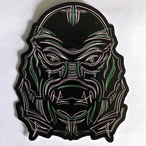 STICKER - Pinstripe Creature from the Black Lagoon - HORROR, Monsters, vinyl