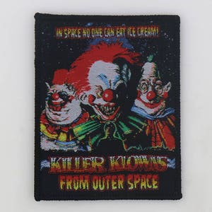 Killer Klowns From Outer Space - Film HORROR Woven PATCH - Commedia cult degli anni '80 dei fratelli Chiodo