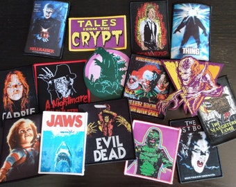 SIE WÄHLEN Lot von 10 Horror Patches - Monster, Halloween, Horrorfilme