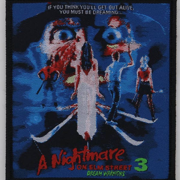 Woven PATCH - A Nightmare on Elm Street 3, The Dream Warriors - HORROR, Freddy Krueger