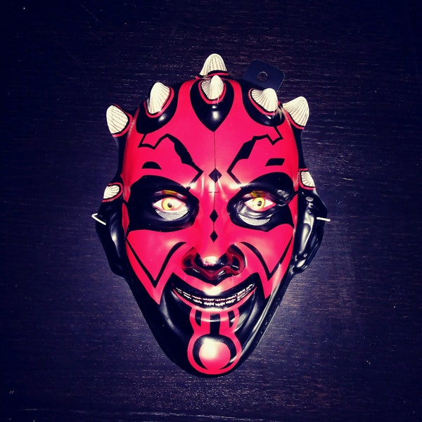 Darth Maul Halloween Mask - vacuform Ben Cooper Collegeville style  - Star Wars The Phantom Menace