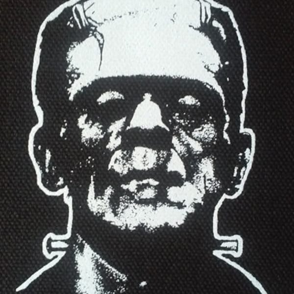 Frankenstein PATCH canvas screen print HORROR - Boris Karloff Universal Monsters