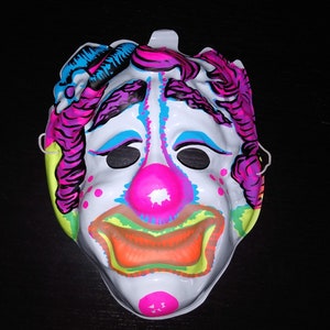 Vintage CLOWN Halloween Mask - Ben Cooper / Collegeville Costumes type