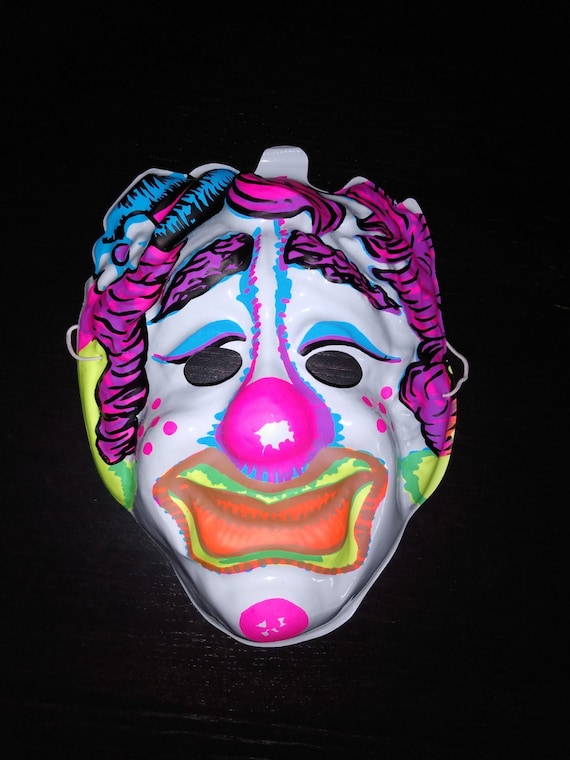 Vintage CLOWN Halloween Mask Ben Cooper / Collegevi… Gem