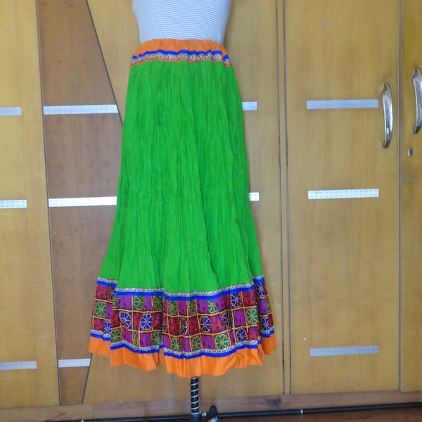 Indian skirt  festival long skirt flamenco skirt cotton blue skirt cotton flare skirt belly dance skirt drawstring skirt bohemian maxi skirt