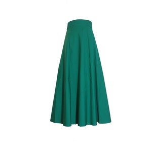 green wrap skirt cotton wrap skirt  XLsize skirt christmas skirt plain blue long skirt wrap skirt prairie skirt beach skirt party skirt