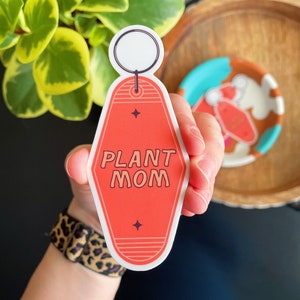 Plant Mom Sticker | Vinyl Laptop Sticker, Vinyl Water Bottle Sticker, Plant Mom Keychain Sticker