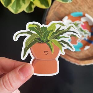 Plant Sticker | Vinyl Laptop Sticker, Vinyl Water Bottle Sticker, Potted Plant Sticker