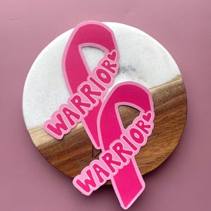 Breast Cancer Warrior Sticker | Matte Vinyl Waterproof Sticker