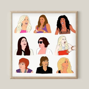 Iconic Housewives - RHONY - RHONJ -RHOBH - Bravo - Digital Download