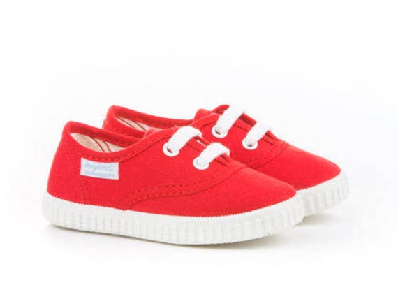 Red Sneakers, Lace up sneakers, Infant, toddler, little kid, big kid, toddler shoes, casual shoes, Handmade in SPAIN Red Sneakers, Lace up sneakers, Infant, toddler, little kid, big kid, toddler shoes, casual shoes, Handmade in SPAIN