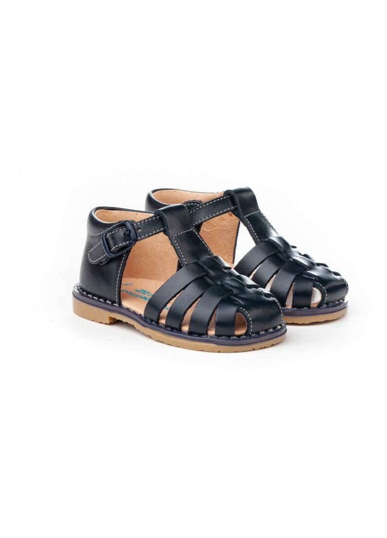 Baby Shoes Toddler Shoes Leather Baby Sandals Baby Boy Shoe Navy Baby Toddler Sandals Fisherman sandal